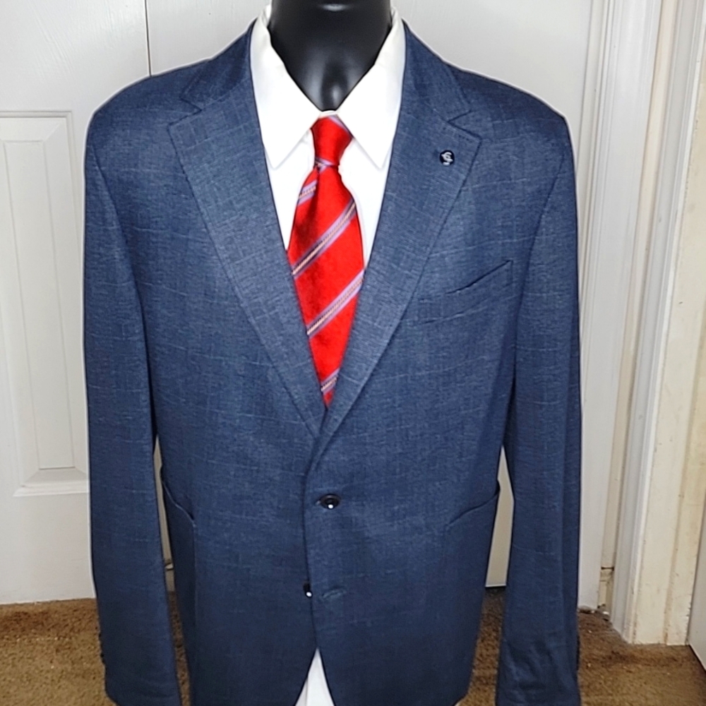 Carl Gross Unstructured Blazer Size 44 Short Blue
